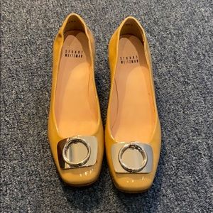 Stuart Weitzman Patent Leather Kitten Heel